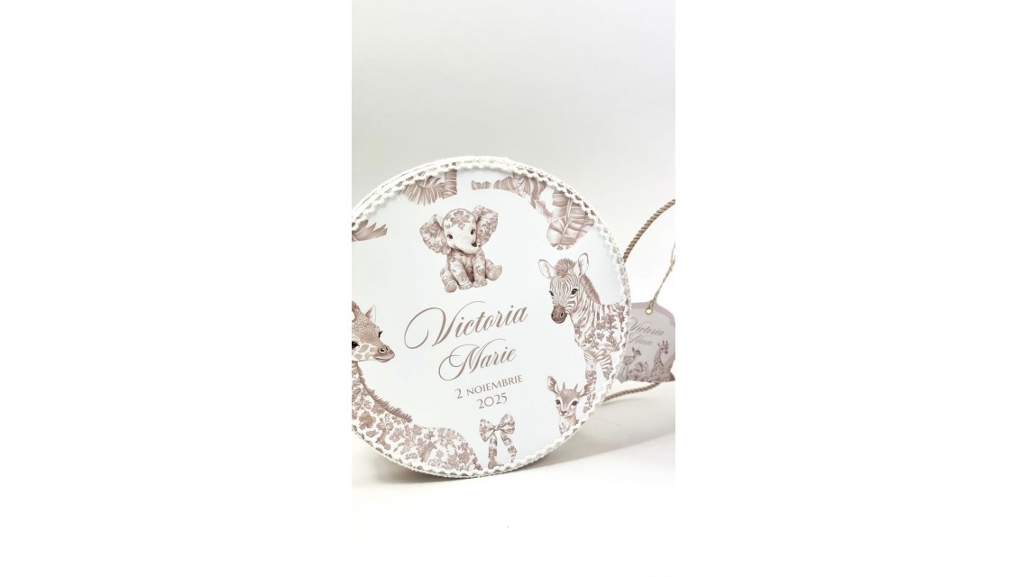 Trusou botez Dior Beige Nude Baby Safari tematică exotică și elegantă 2